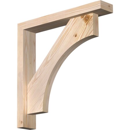 Ekena Millwork Westlake Block Smooth Bracket w/ Offset Brace, Douglas Fir, 3 1/2"W x 20"D x 20"H BKT0402X20X20WTL05SDF